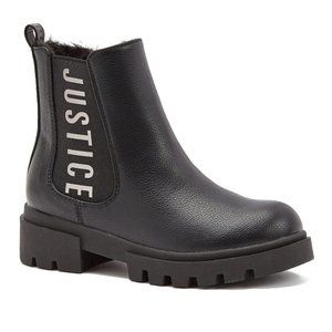 NWT Justice Big Girl Lug Bottom Chelsea Boot Size 6